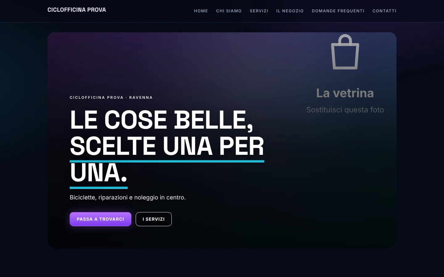 plumeCMS: Il sito su misura: dici che attività è, il sito si compone